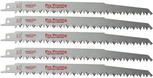 10pcs 9” Reciprocating Saw Blade for Wood Pruning Cutting, 5-TPI Big Teeth Saw Blade, Carbon Steel Metal Sabre Saw Blades, Wood Pruning Saw