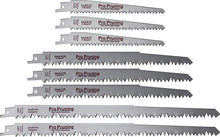 Load image into Gallery viewer, 6 inch, 9 inch, 12 inch Wood Pruning and Cutting Reciprocating Saw Blades for Reciprocating Sawzall Saws - 8 Piece
